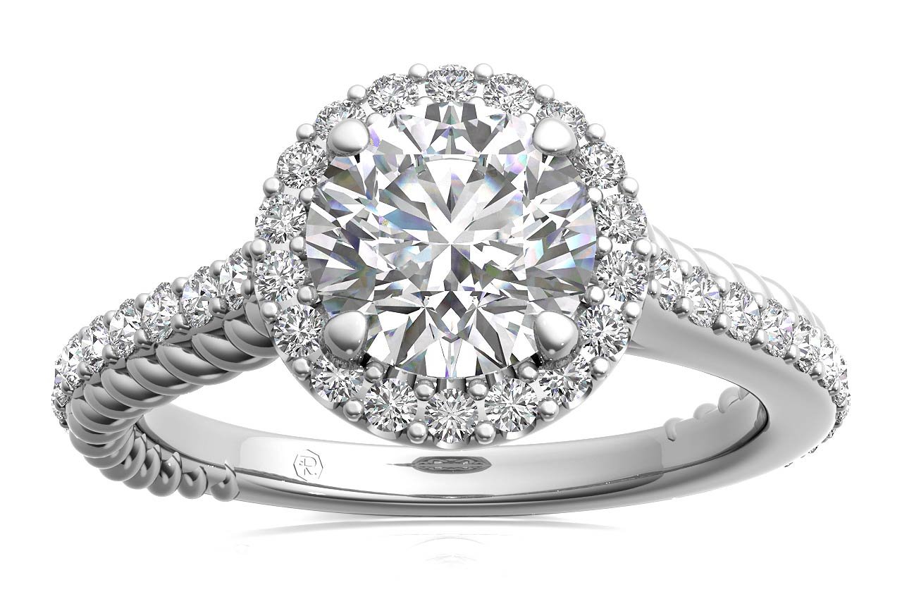 14kt white gold/18kt white gold/platinum/round/front