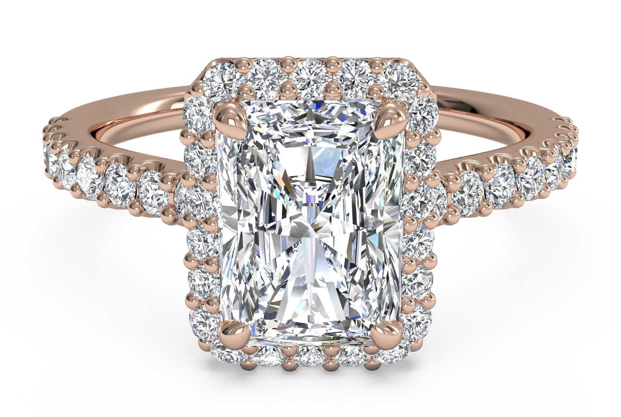 18kt rose gold/radiant/top
