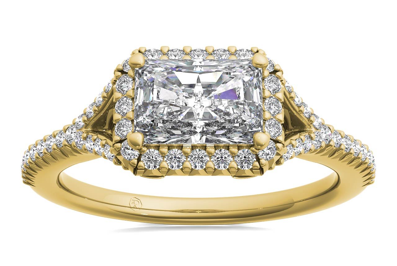 18kt yellow gold/radiant/front