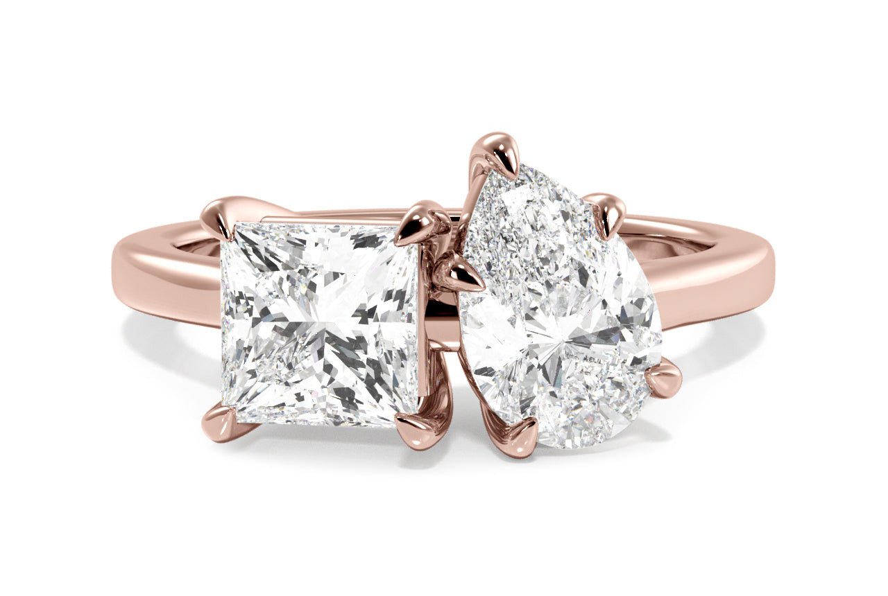 18kt rose gold/pear/0.50 ctw/0.75 ctw/1.00 ctw/top