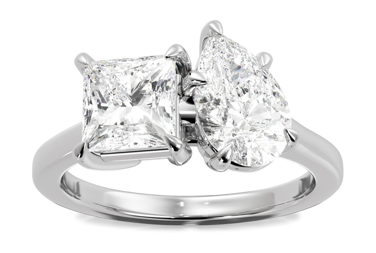 14kt white gold/18kt white gold/platinum/pear/0.50 ctw/0.75 ctw/1.00 ctw/front