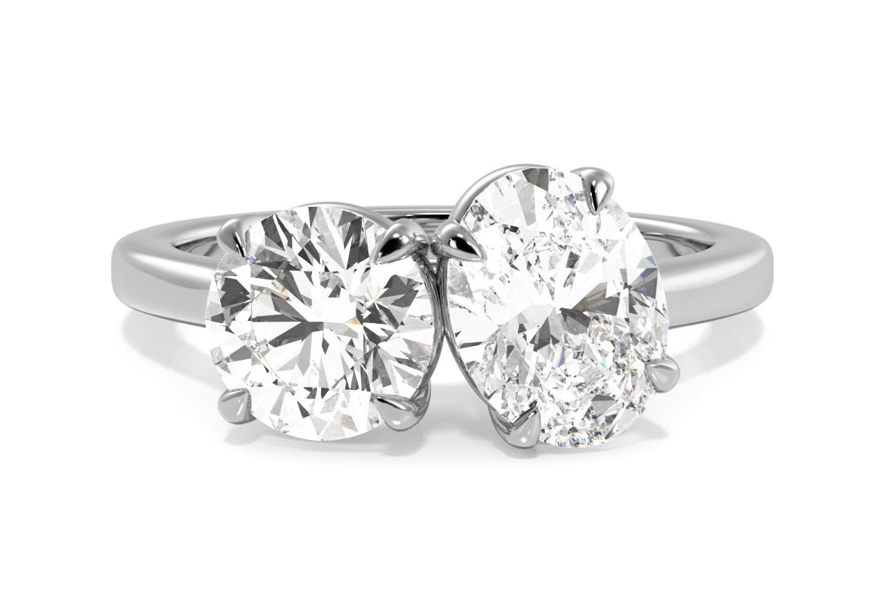 14kt white gold/18kt white gold/platinum/top