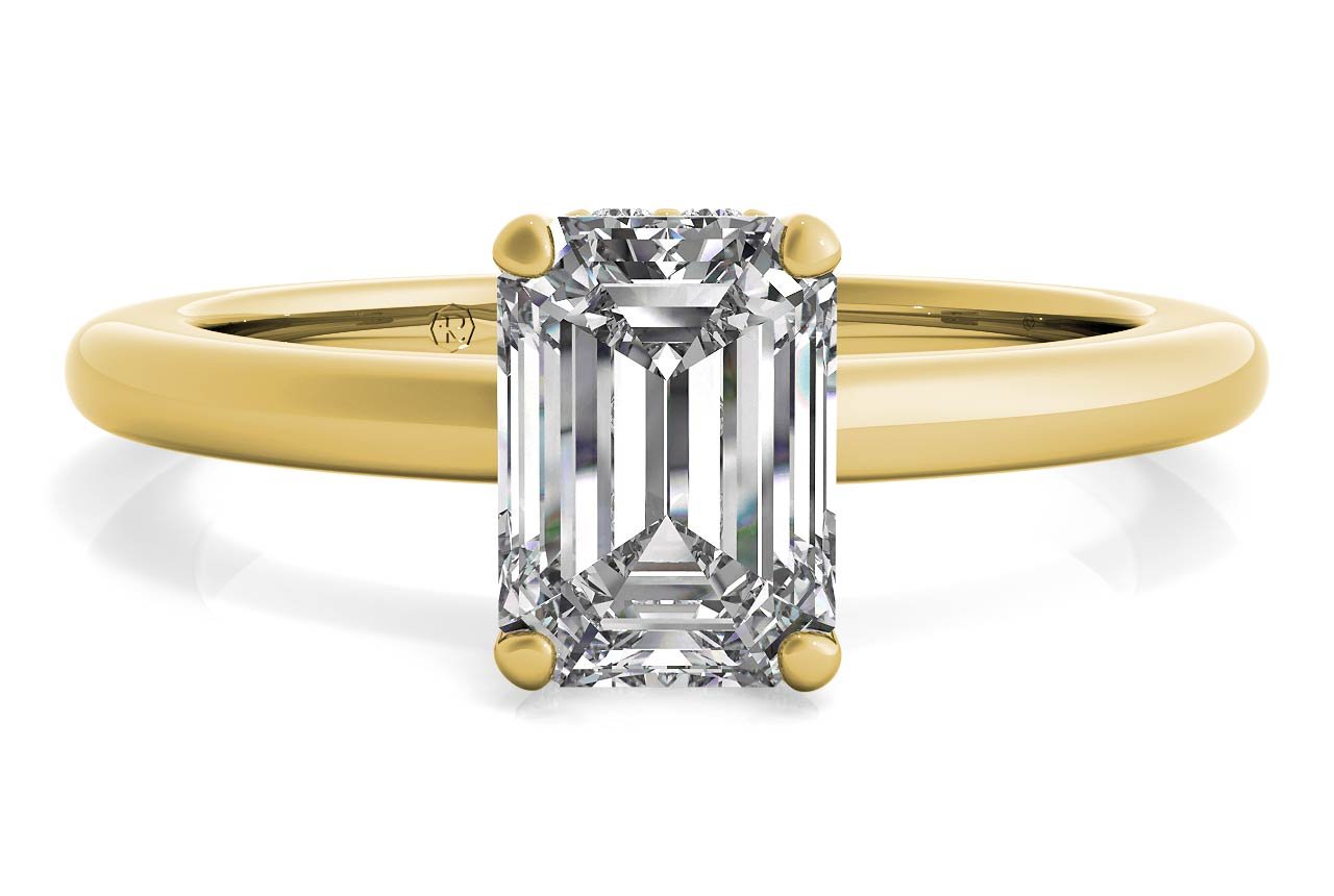 18kt Yellow Gold/emerald/top