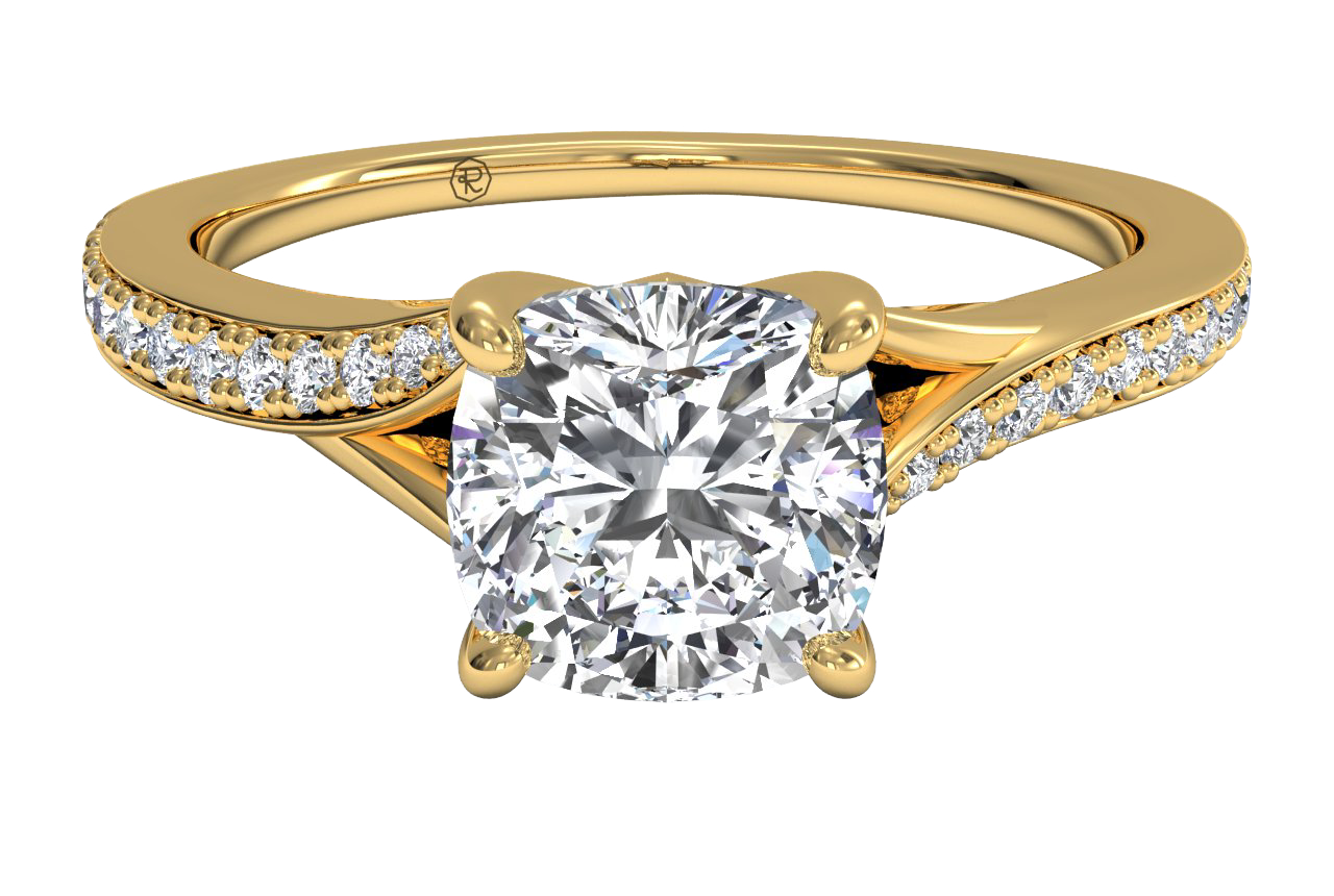 18kt Yellow Gold/cushion/top sku 1CUZ2490