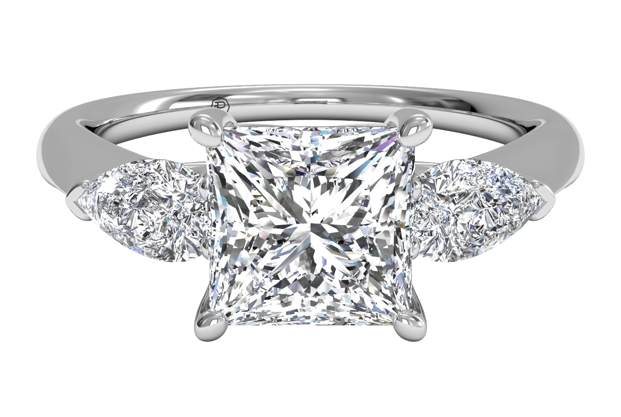 14kt White Gold/princess/top