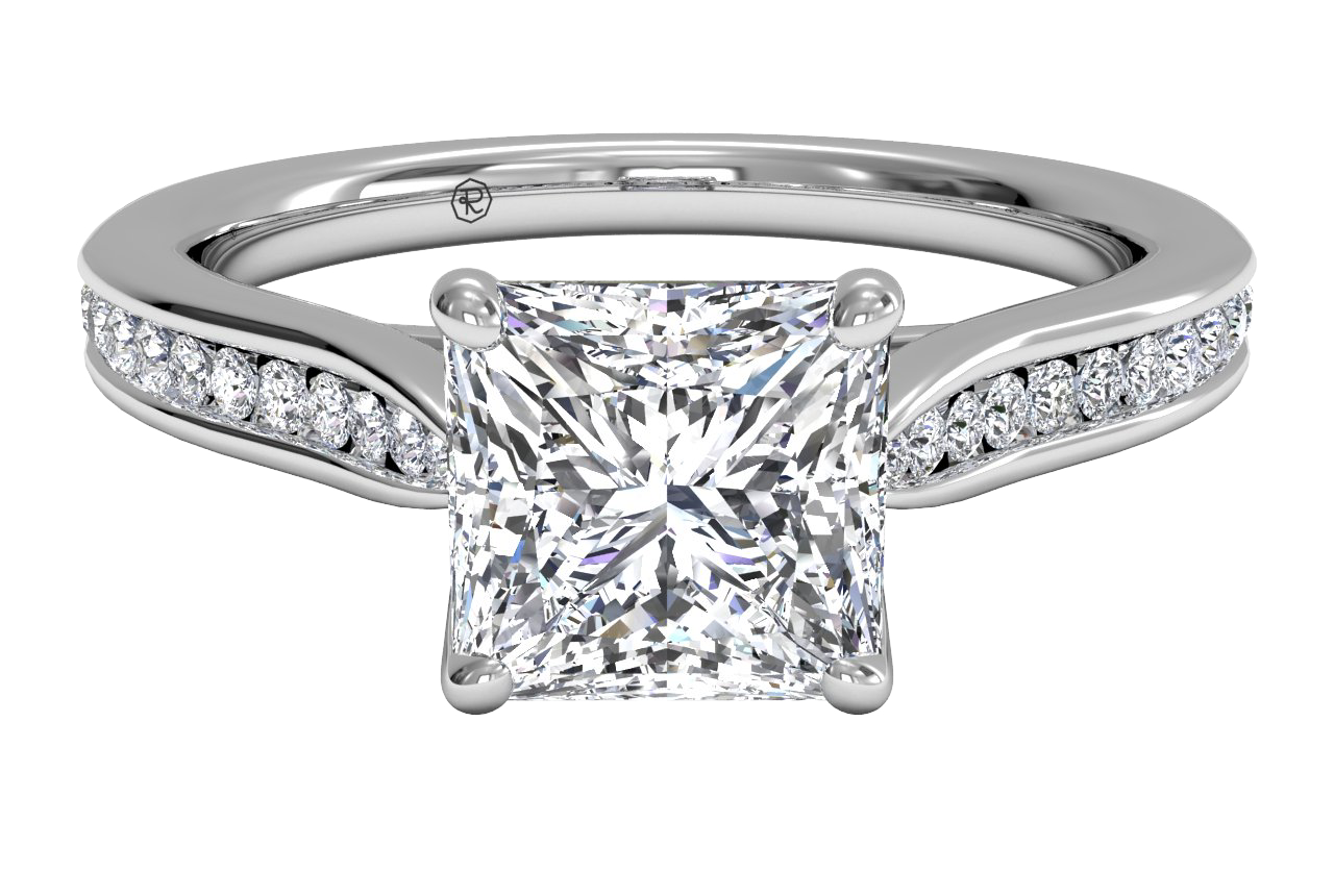 14kt White Gold/princess/top