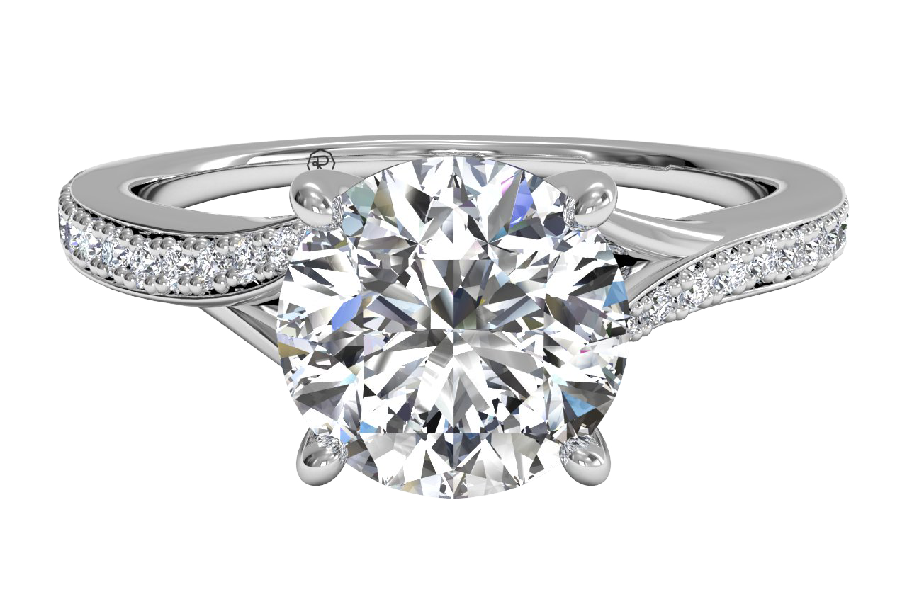 14kt White Gold/round/top sku 1CUZ2490