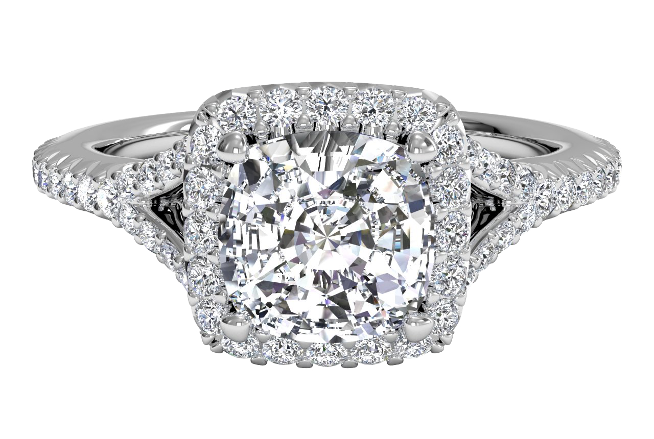 14kt White Gold/cushion/top sku 1CUZ3766