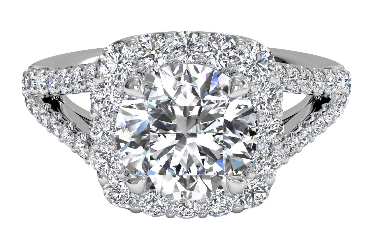 14kt White Gold/18kt white gold/platinum/round/top