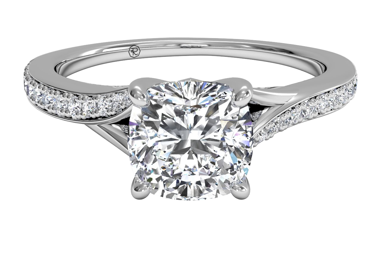 18kt White Gold/cushion/top sku 1CUZ2490