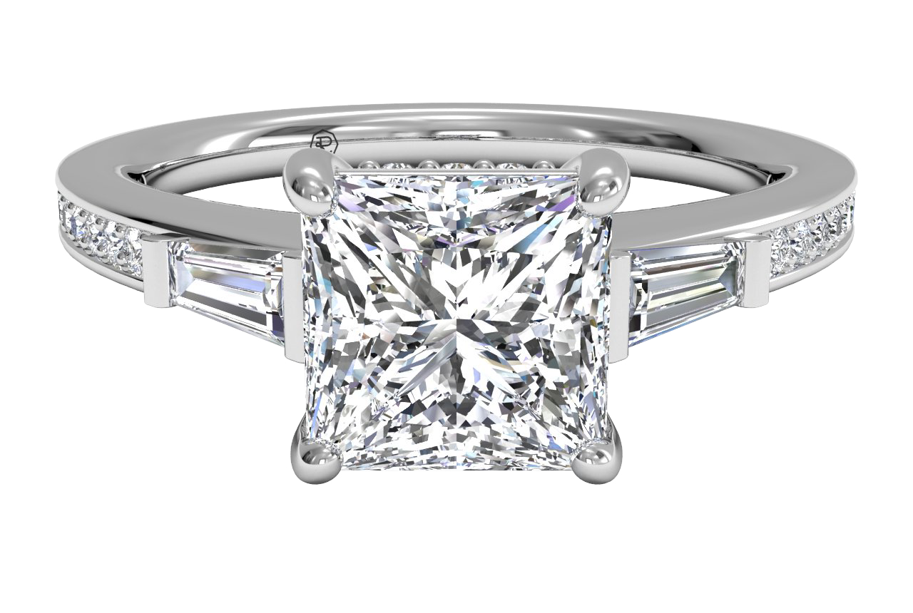 14kt White Gold/princess/top sku 1PCZ3051