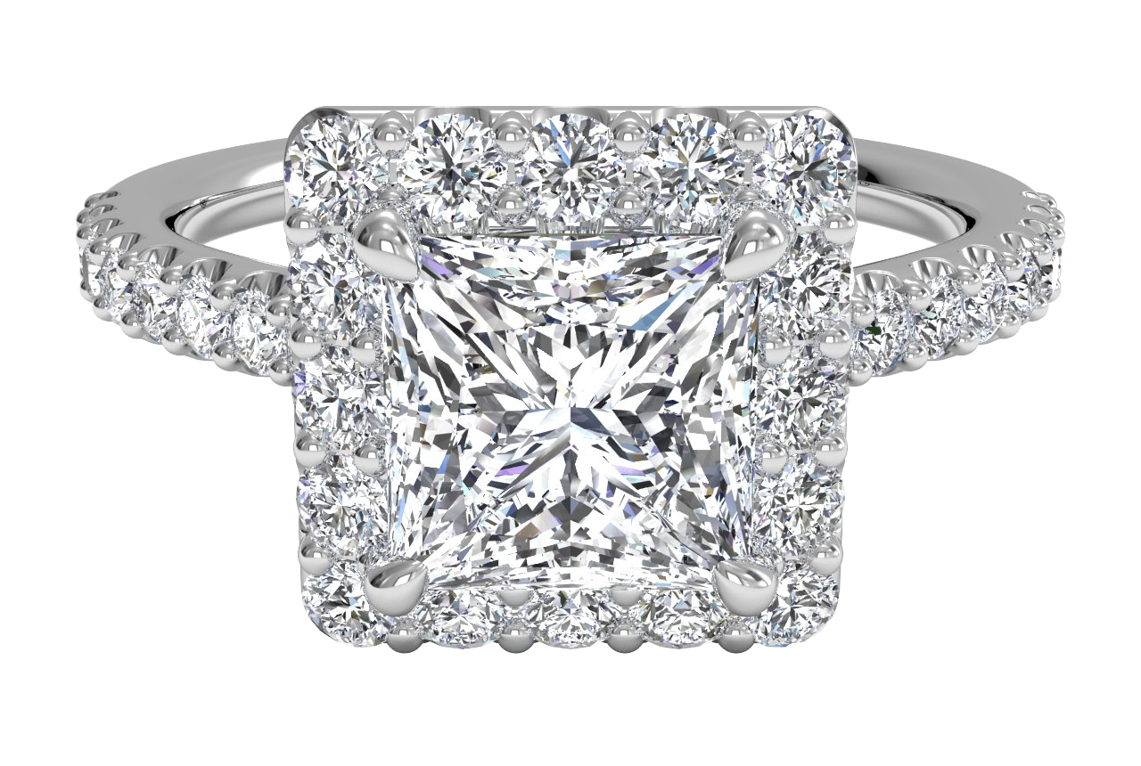 14kt white gold/18kt white gold/platinum/princess/top