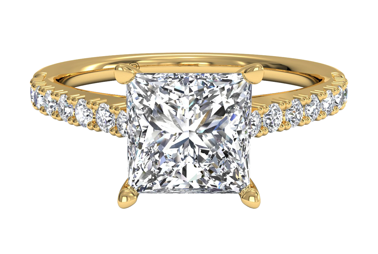 18kt Yellow Gold/princess/top