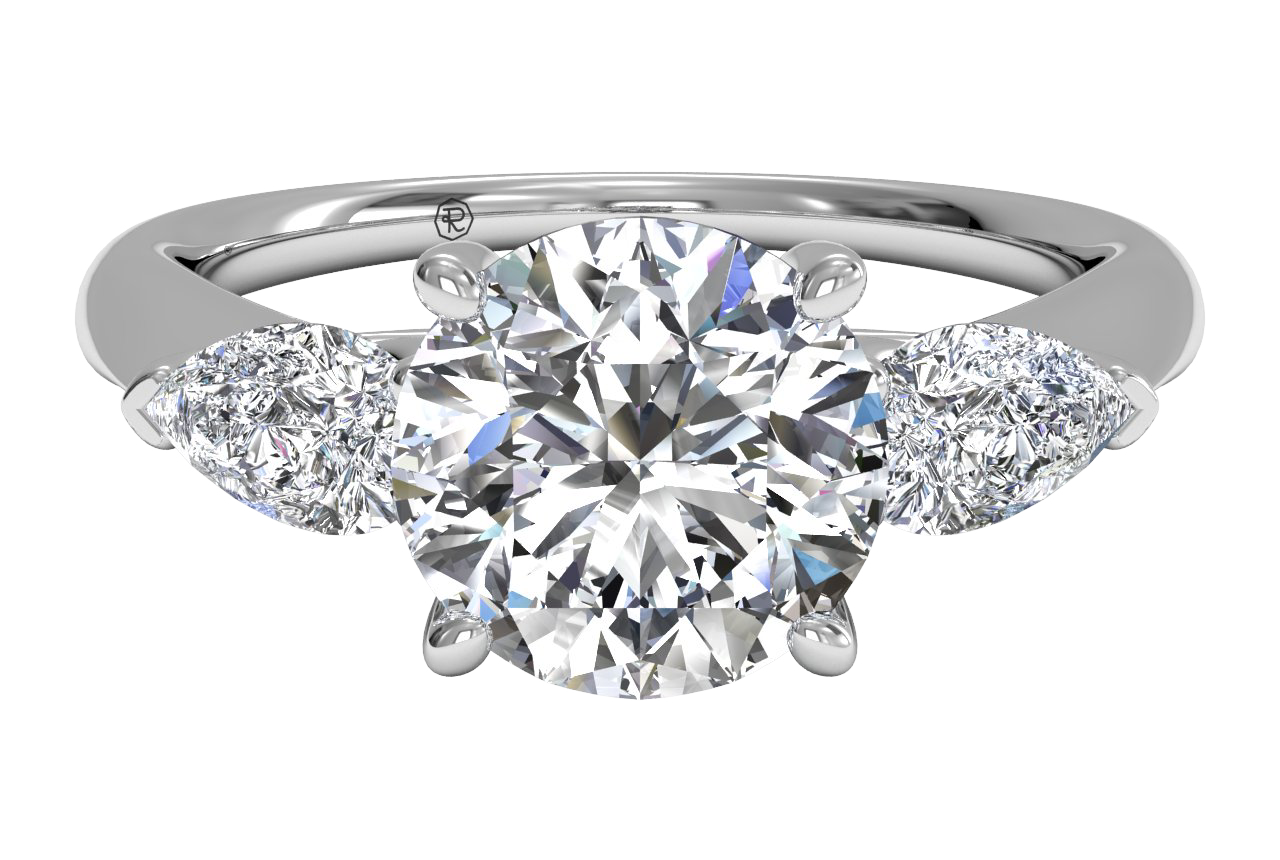 14kt White Gold/18kt white gold/platinum/round/cushion/top