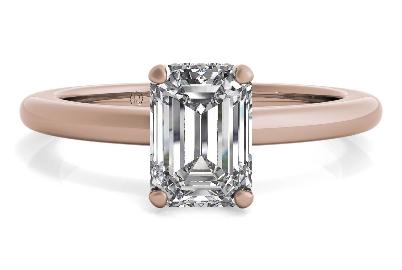 18kt Rose Gold/emerald/top