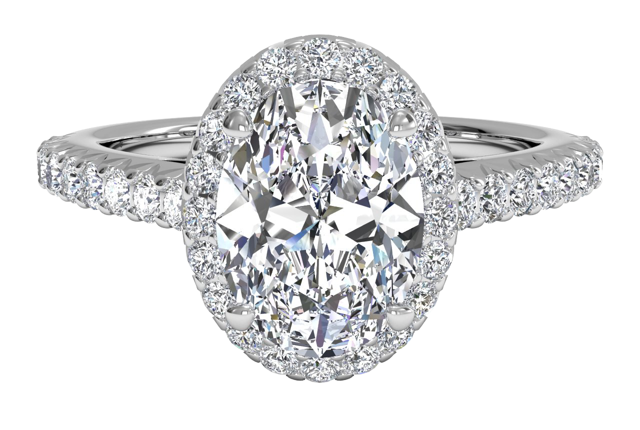 14kt White Gold/oval/top sku 1OZ3705